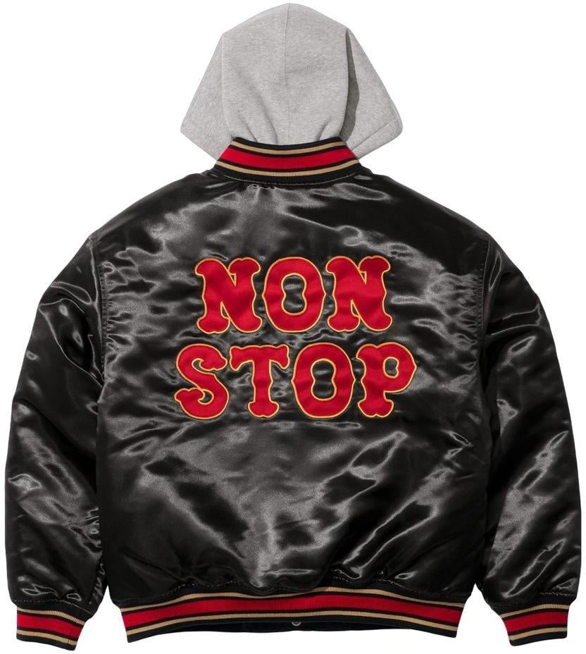 Supreme®/Homerun Satin Hooded Varsity Jacket view 9
